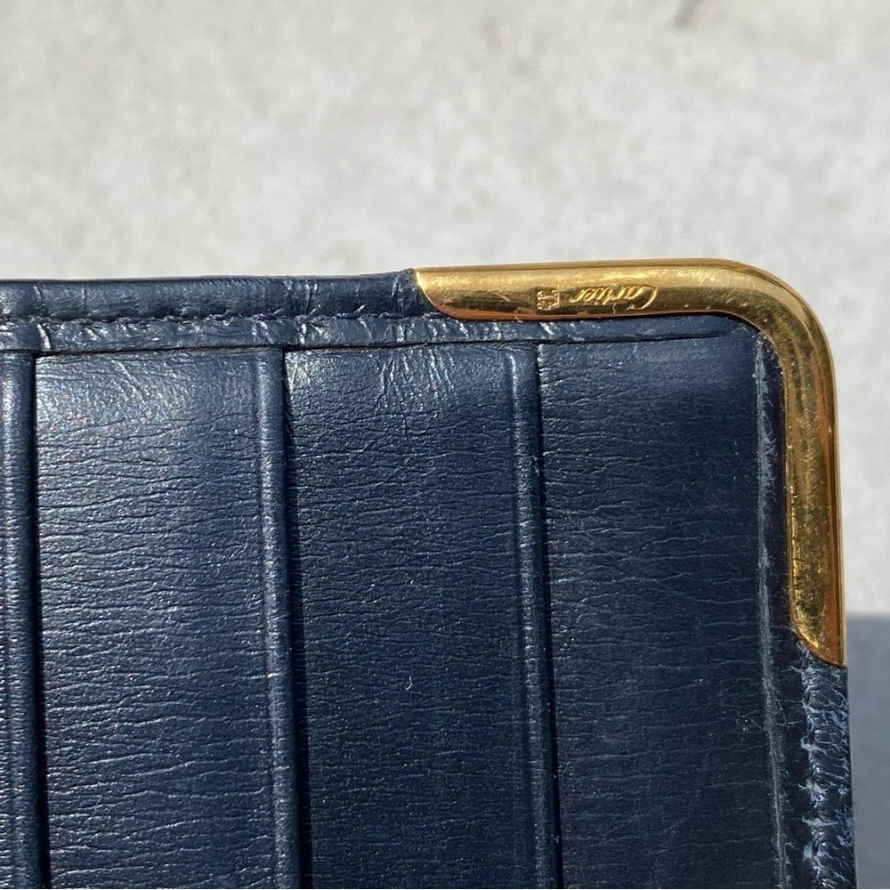 Cartier Vintage sapphire stone Leather Wallet - Picture 6 of 9